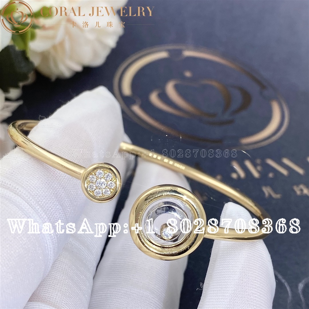 Chopard Happy Spirit Bangle Ethical Yellow Gold Ethical White Gold Diamonds 858230 9001 Coral (2)