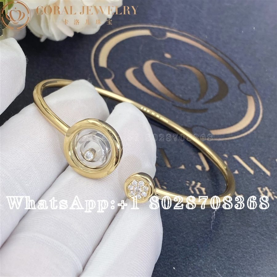 Chopard Happy Spirit Bangle Ethical Yellow Gold Ethical White Gold Diamonds 858230 9001 Coral (4)