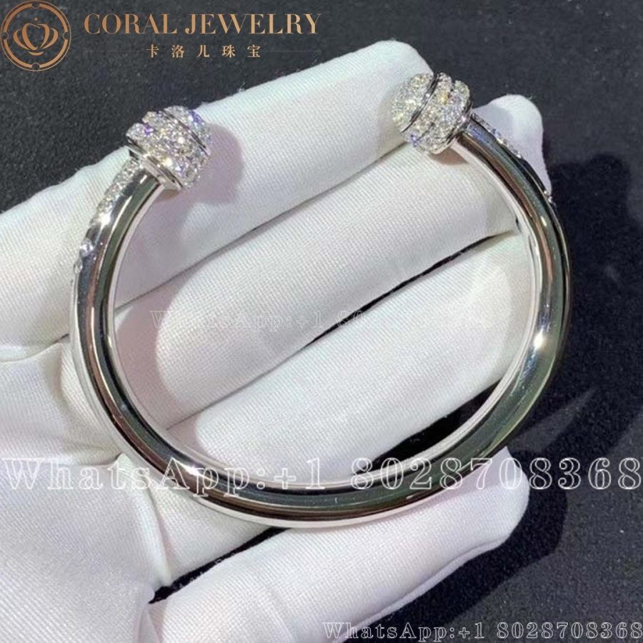 Piaget Possession White Gold Diamond Open Bangle Bracelet G36pf200 Coral (3)