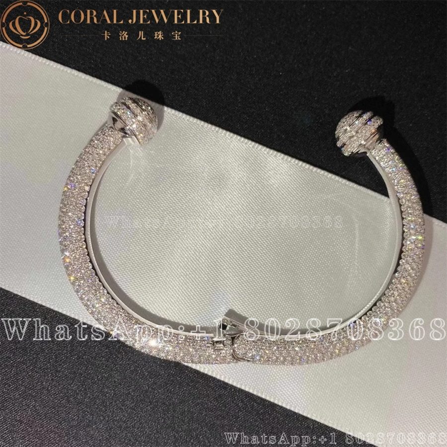 Piaget Possession White Gold Diamond Open Bangle Bracelet G36pv600 Coral (12)