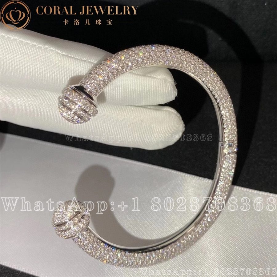 Piaget Possession White Gold Diamond Open Bangle Bracelet G36pv600 Coral (16)