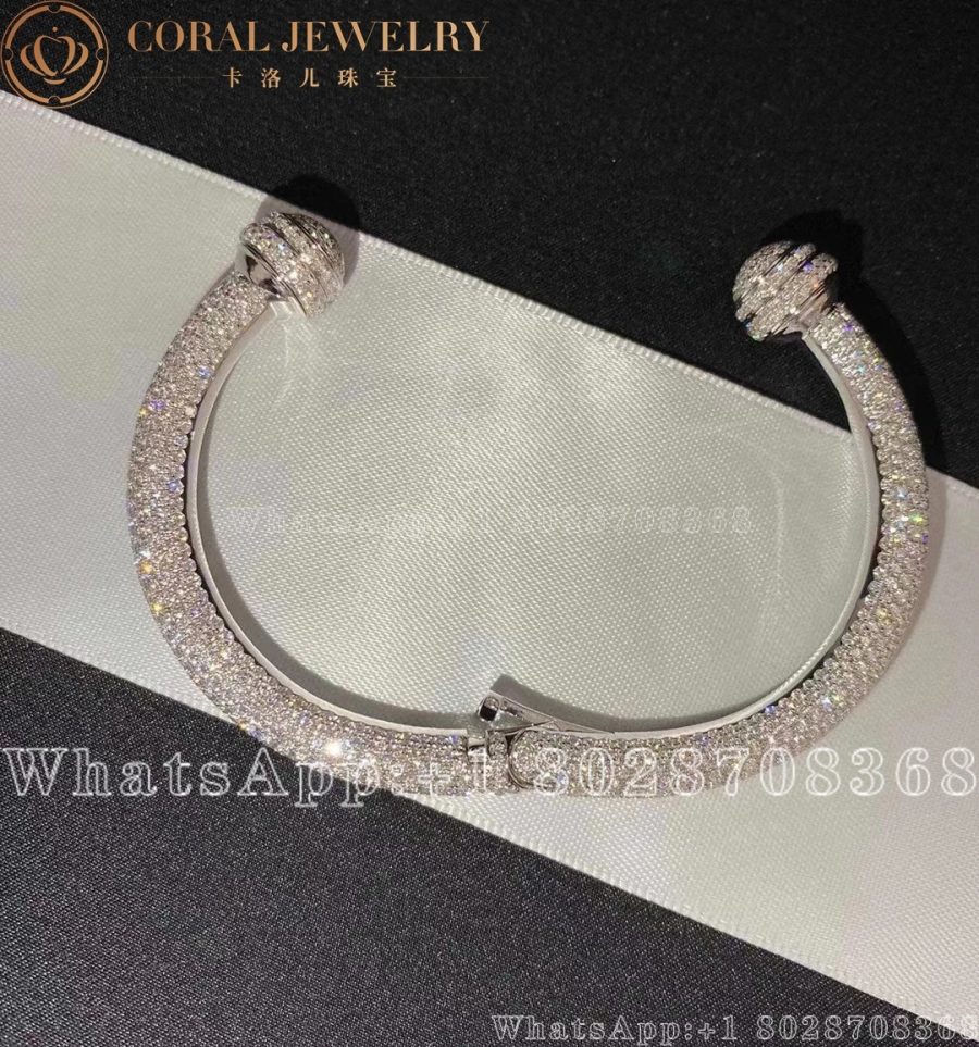 Piaget Possession White Gold Diamond Open Bangle Bracelet G36pv600 Coral (8)