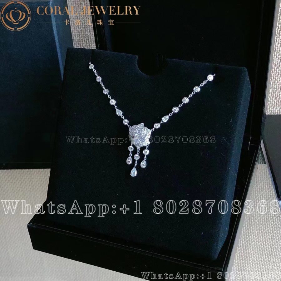 Piaget Rose Necklace White Gold Diamond Necklace G37u9600 Coral (3)