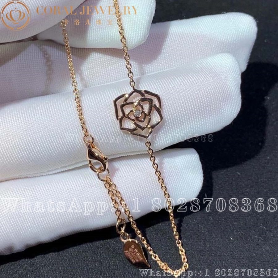 Piaget Rose Pendant Rose Gold Diamond Pendant G33u0800 Coral (5)