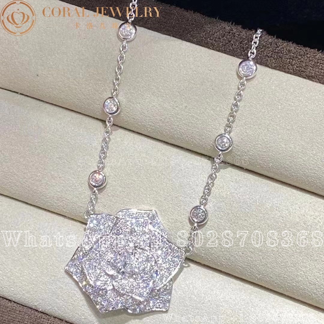 Piaget Rose Pendant White Gold Diamond Pendant G33u0056 Coral (20)