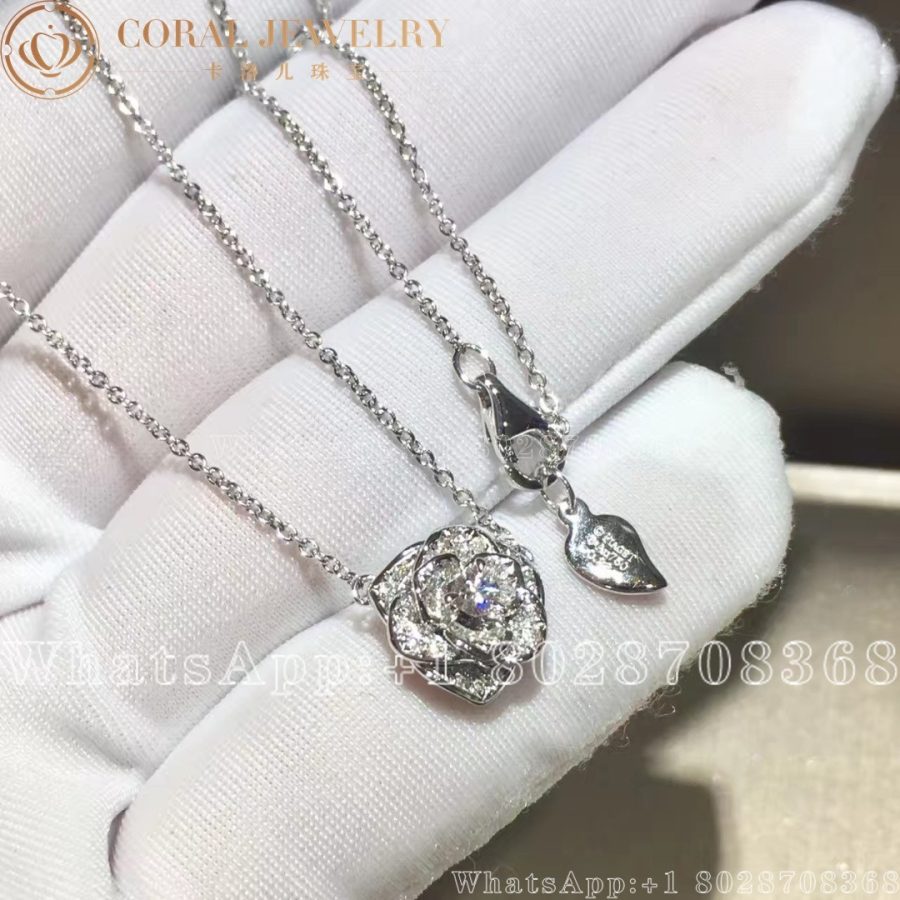 Piaget Rose Pendant White Gold Diamond Pendant G33u0085 Coral (2)