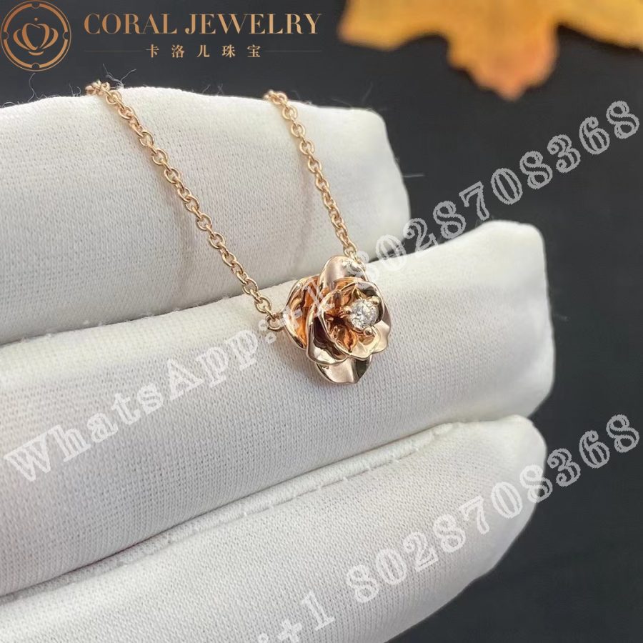 Piaget Rose Rose Gold Diamond Pendant G33u0081 Coral (12)