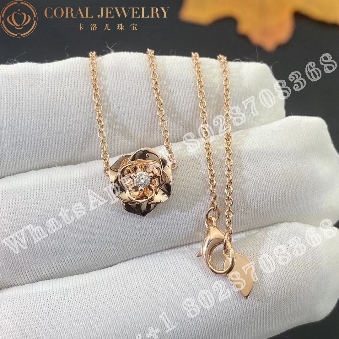 Piaget Rose Rose Gold Diamond Pendant G33u0081 Coral (14)