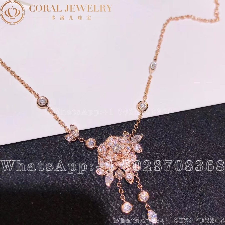 Piaget Rose Rose Gold Diamond Pendant G33u0100 Coral (5)