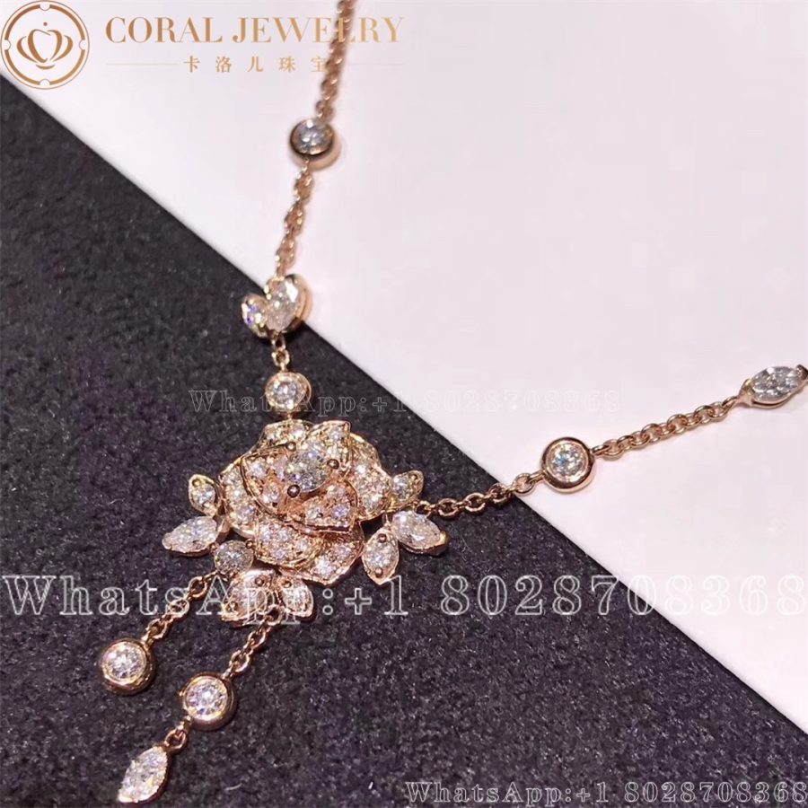 Piaget Rose Rose Gold Diamond Pendant G33u0100 Coral (6)