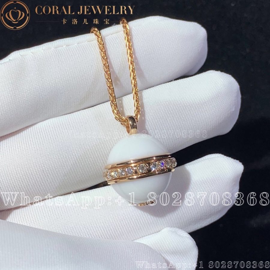 Piaget Possession Pendant Rose Gold Chalcedony Diamond Pendant G33pd400 Coral (12)