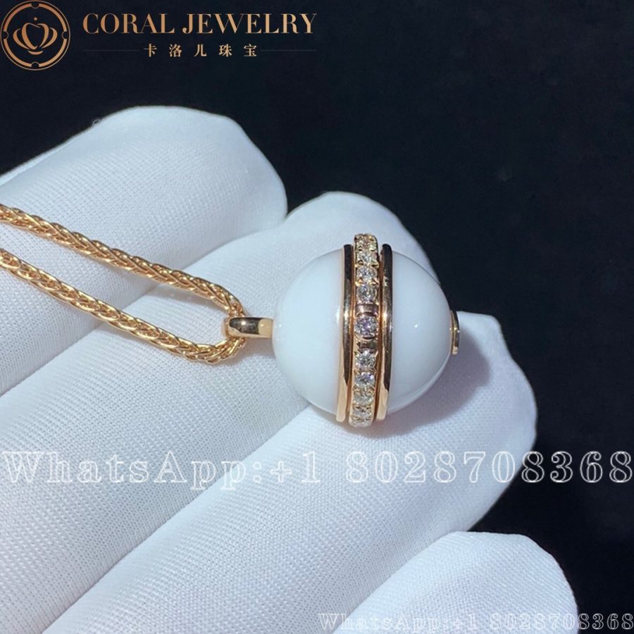 Piaget Possession Pendant Rose Gold Chalcedony Diamond Pendant G33pd400 Coral (15)