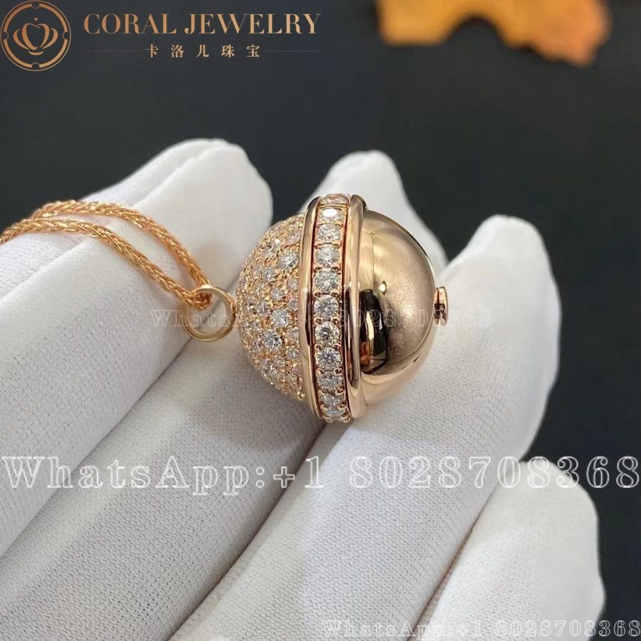 Piaget Possession Pendant Rose Gold Diamond Pendant G33pc900 Coral (4)