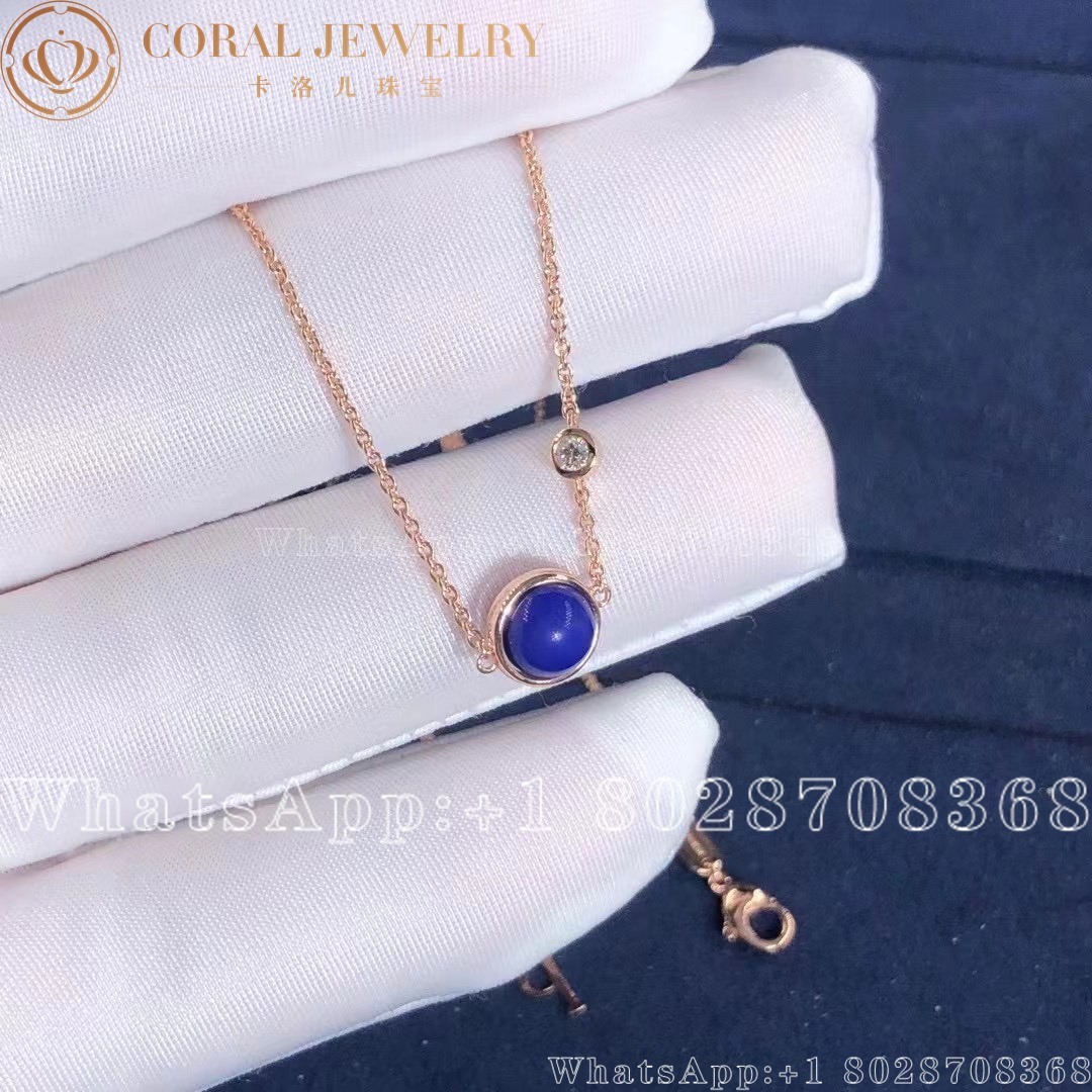 Piaget Possession Pendant Rose Gold Lapis Lazuli Diamond Pendant G33pb400 Coral (1)