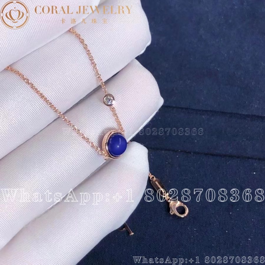 Piaget Possession Pendant Rose Gold Lapis Lazuli Diamond Pendant G33pb400 Coral (4)