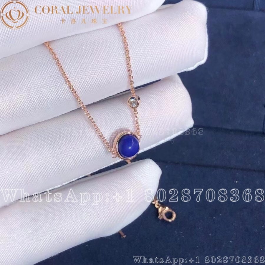 Piaget Possession Pendant Rose Gold Lapis Lazuli Diamond Pendant G33pb400 Coral (6)