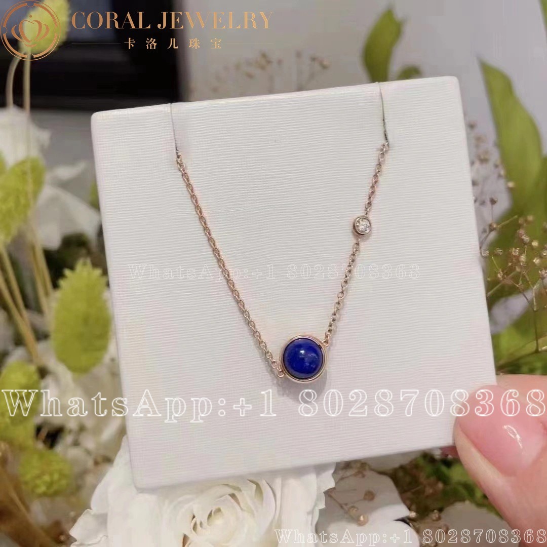 Piaget Possession Pendant Rose Gold Lapis Lazuli Diamond Pendant G33pb400 Coral (7)