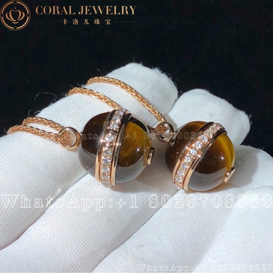 Piaget Possession Pendant Rose Gold Tigers Eye Diamond Pendant G33pb700 Coral (3)