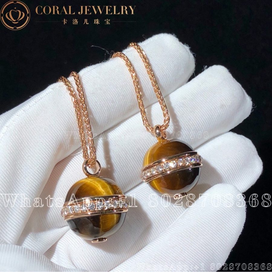 Piaget Possession Pendant Rose Gold Tigers Eye Diamond Pendant G33pb700 Coral (5)