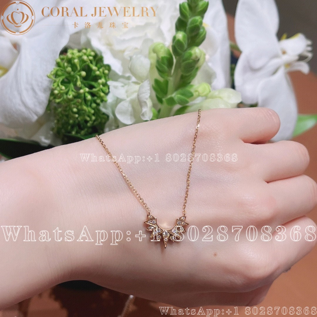 Piaget Sunlight Pendant Rose Gold Diamond Pendant G33r0200 Coral (2)