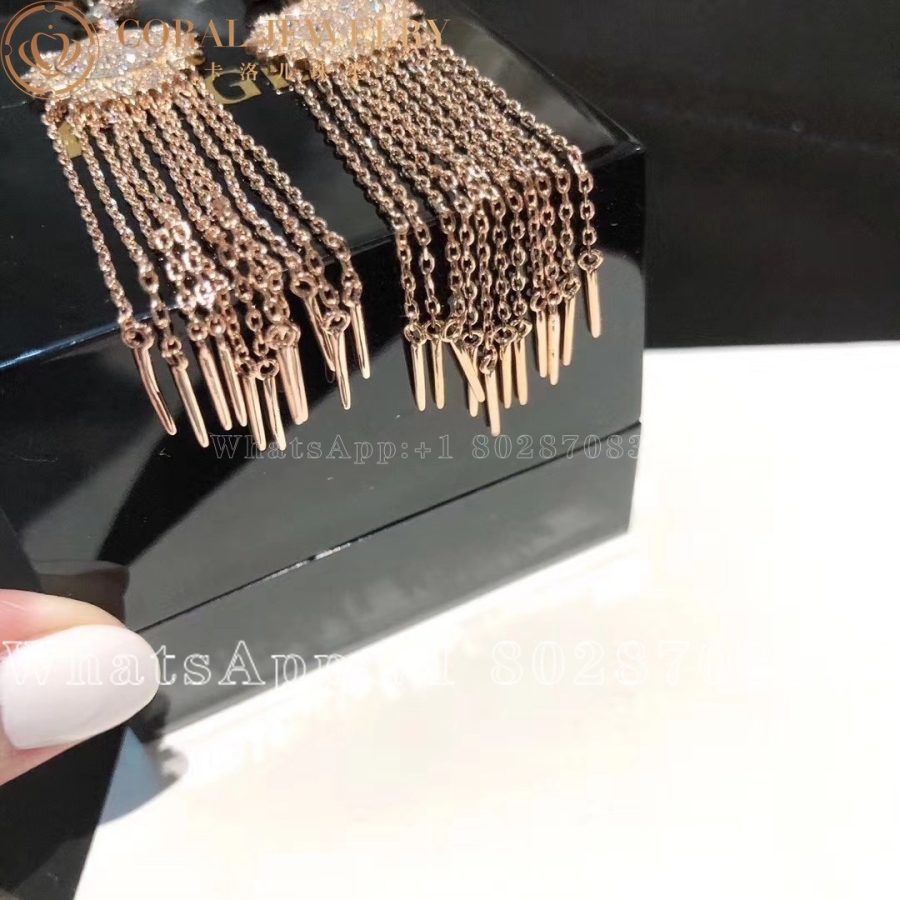 Piaget Sunlight Rose Gold Diamond Chain Earrings G38l9c00 Coral (5)