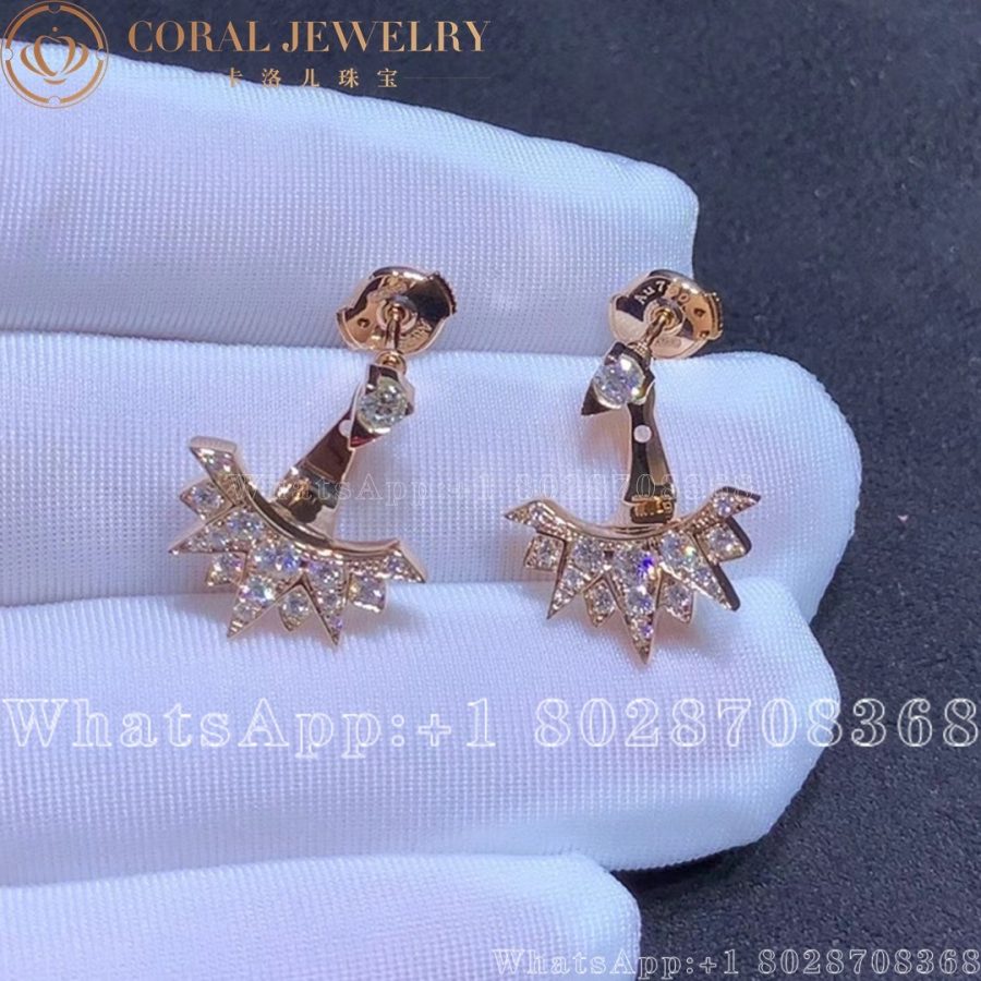 Piaget Sunlight Rose Gold Diamond Earrings G38r0900 Coral (3)