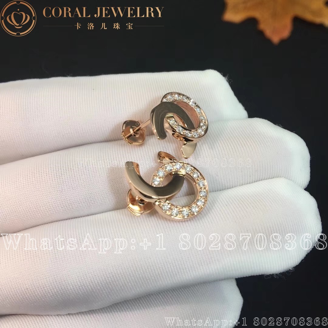 Piaget Possession Earrings Rose Gold Diamond Earrings G38px170 Coral (1)