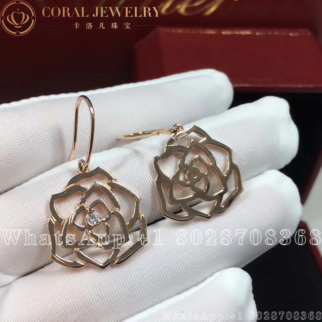 Piaget Rose Earrings Rose Gold Diamond Earrings G38u0042 Coral (1)