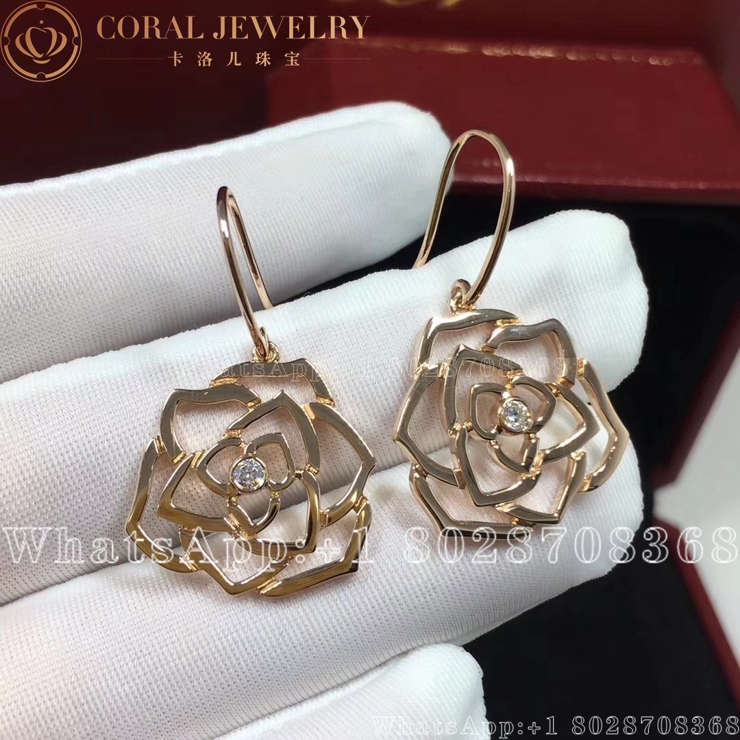 Piaget Rose Earrings Rose Gold Diamond Earrings G38u0042 Coral (2)