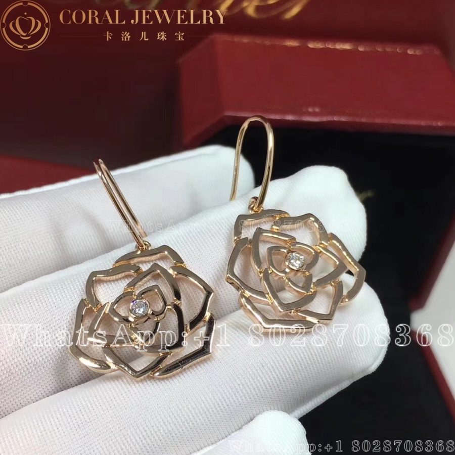 Piaget Rose Earrings Rose Gold Diamond Earrings G38u0042 Coral (3)