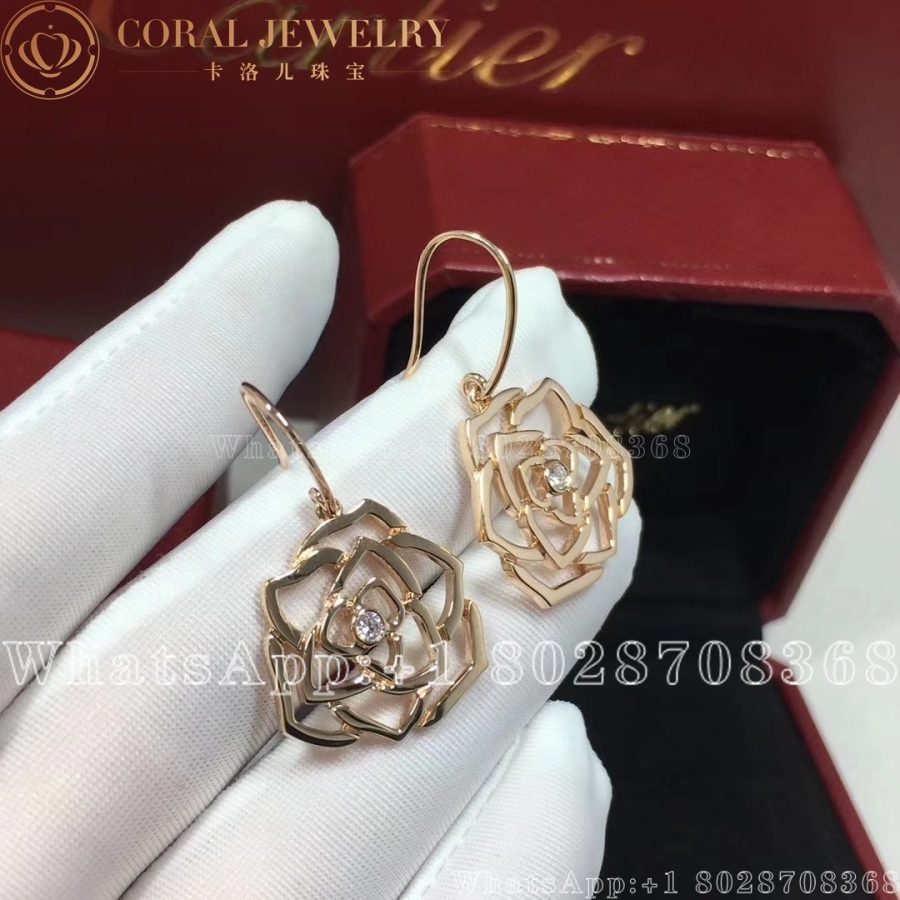 Piaget Rose Earrings Rose Gold Diamond Earrings G38u0042 Coral (4)