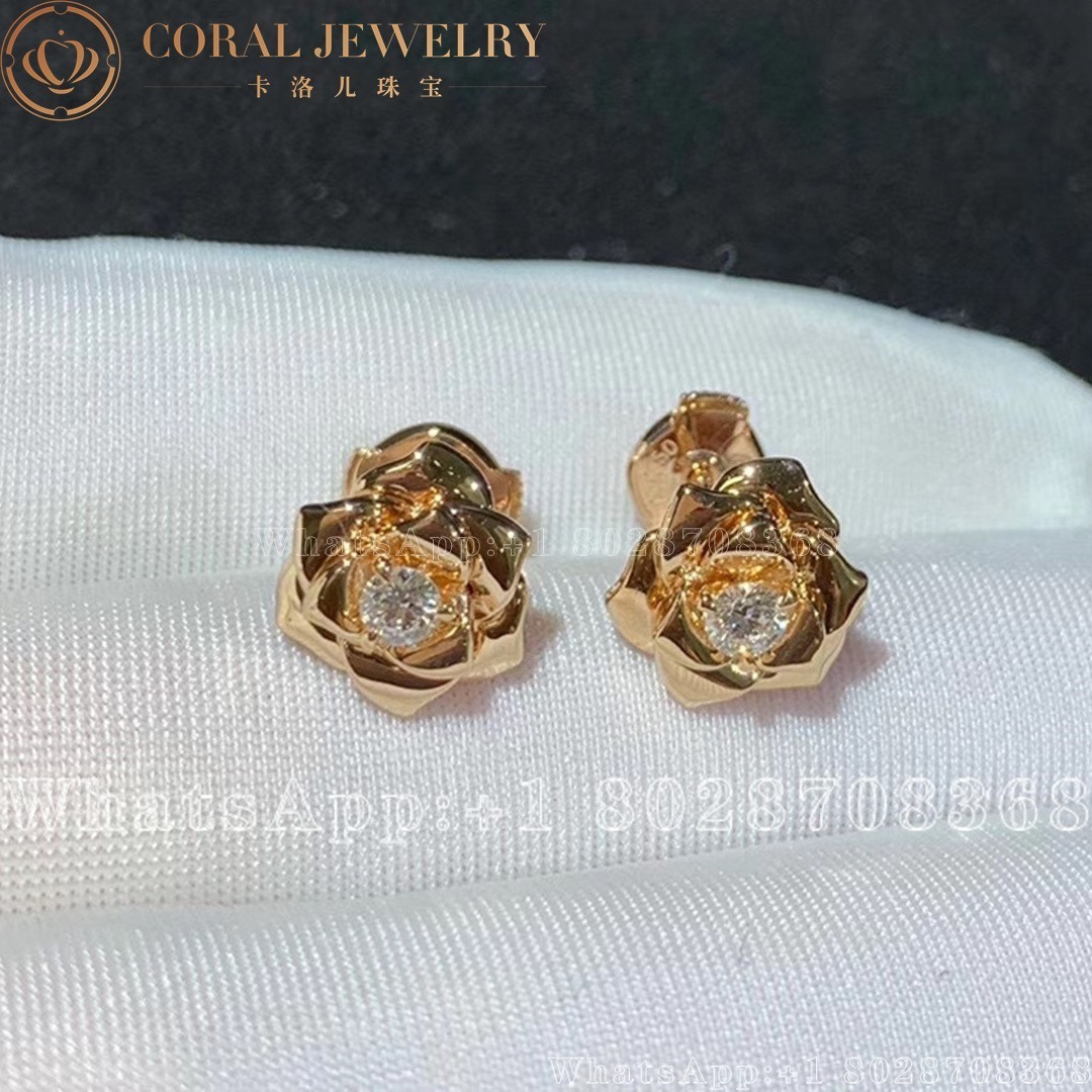 Piaget Rose Earrings Rose Gold Diamond Earrings G38u0043 Coral (1)