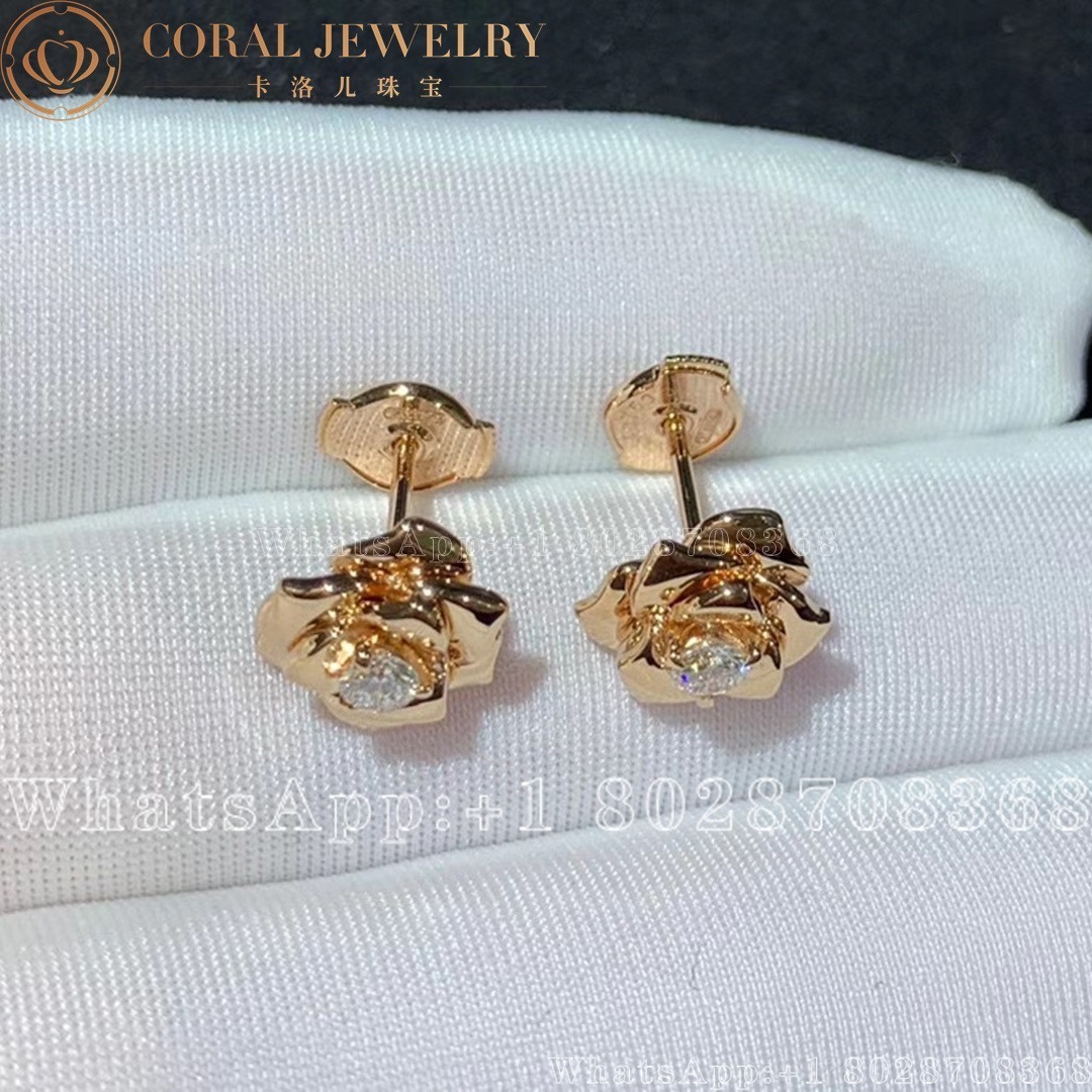 Piaget Rose Earrings Rose Gold Diamond Earrings G38u0043 Coral (2)