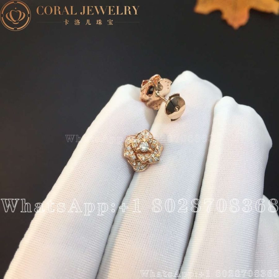 Piaget Rose Earrings Rose Gold Diamond Earrings G38u0050 Coral (1)