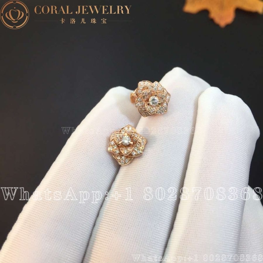 Piaget Rose Earrings Rose Gold Diamond Earrings G38u0050 Coral (19)