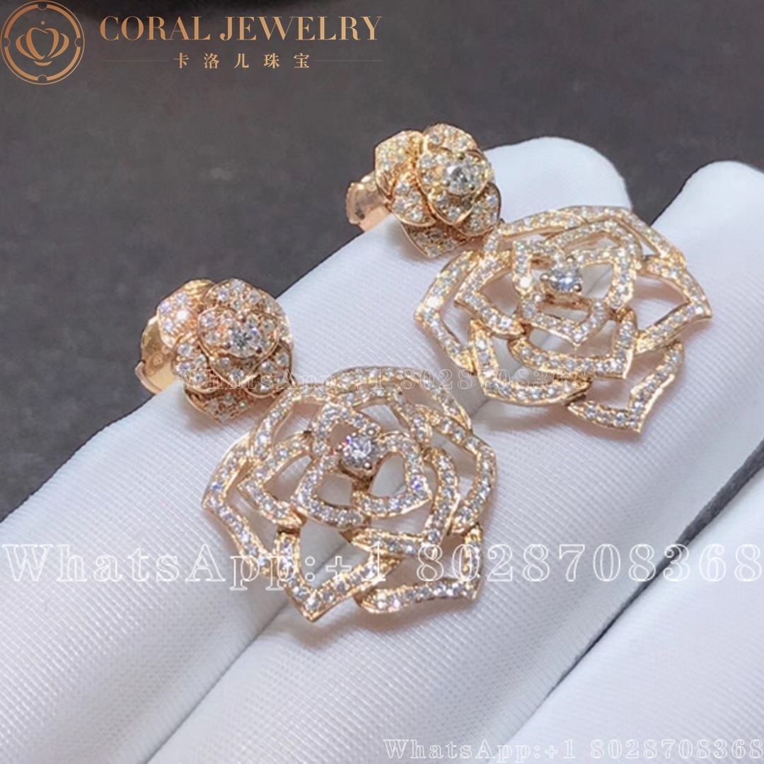 Piaget Rose Earrings Rose Gold Diamond Earrings G38u0066 Coral (1)