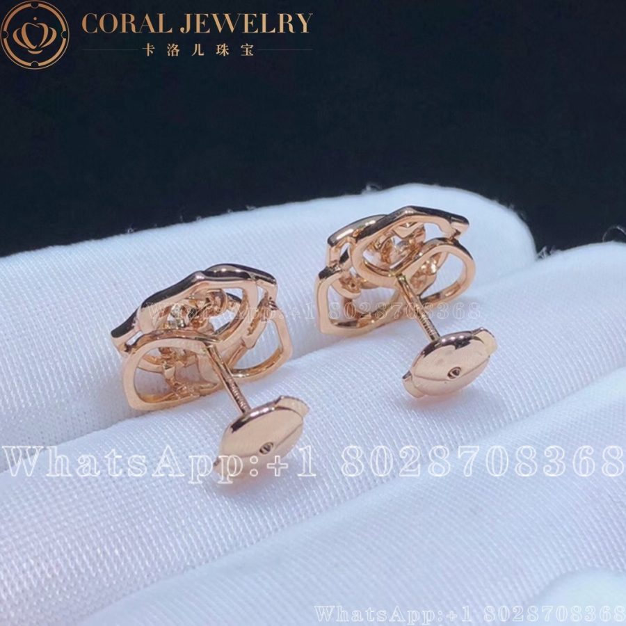 Piaget Rose Earrings Rose Gold Diamond Earrings G38u0069 Coral (5)