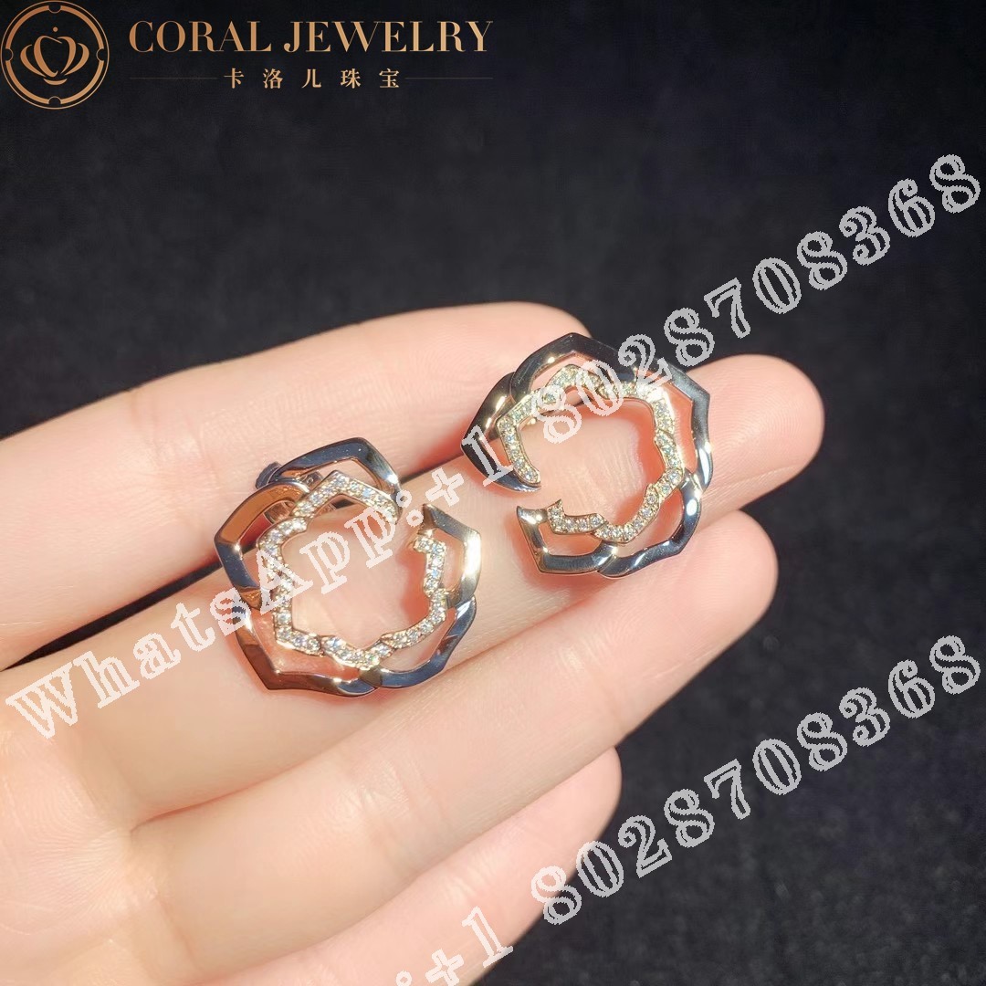 Piaget Rose Earrings Rose Gold Diamond Earrings G38u0080 Coral (1)