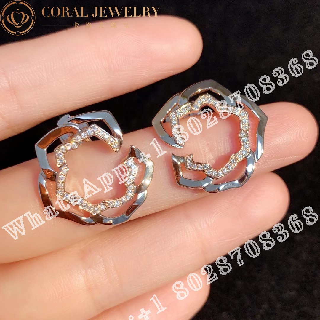 Piaget Rose Earrings Rose Gold Diamond Earrings G38u0080 Coral (4)