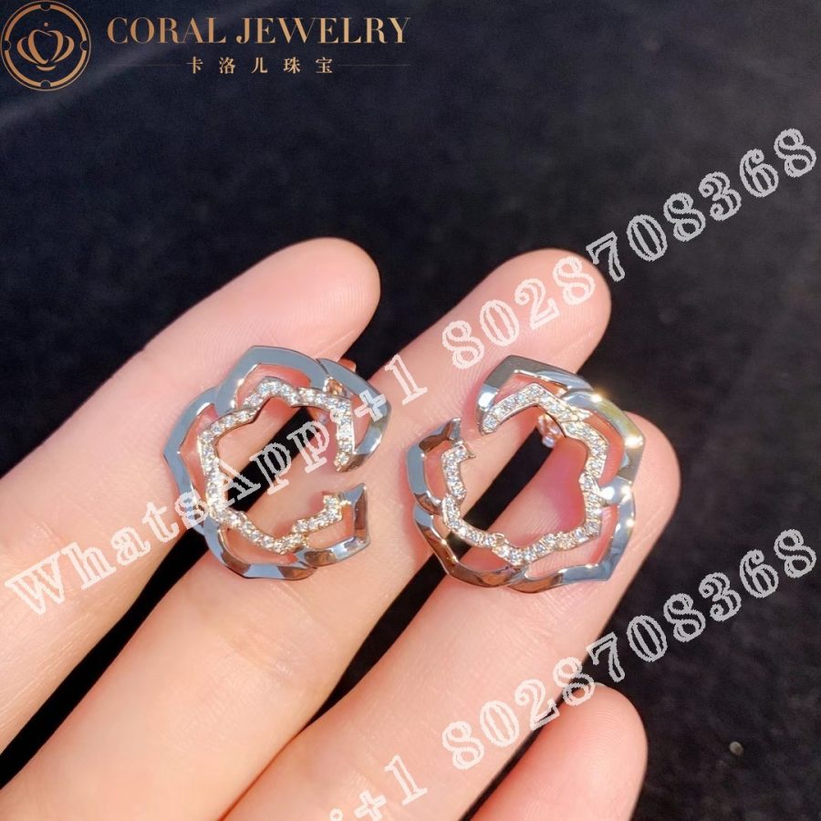 Piaget Rose Earrings Rose Gold Diamond Earrings G38u0080 Coral (5)