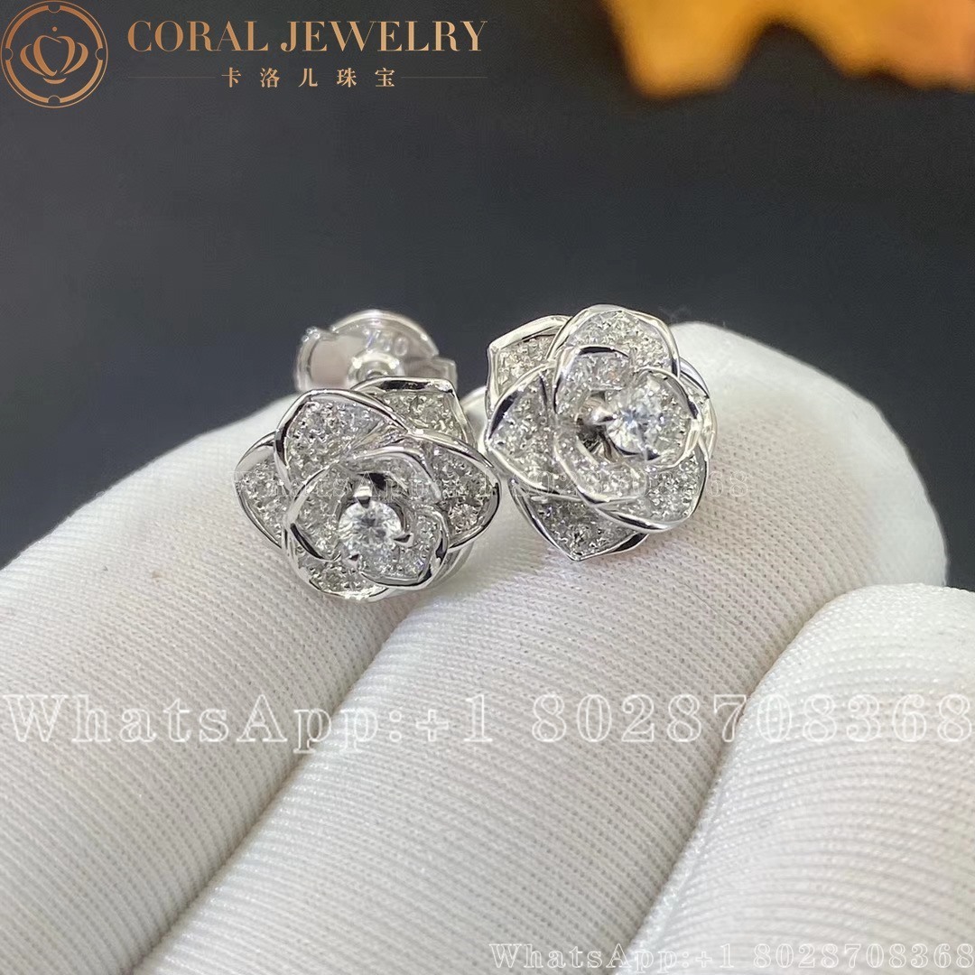 Piaget Rose Earrings White Gold Diamond Earrings G38u0048 Coral (2)