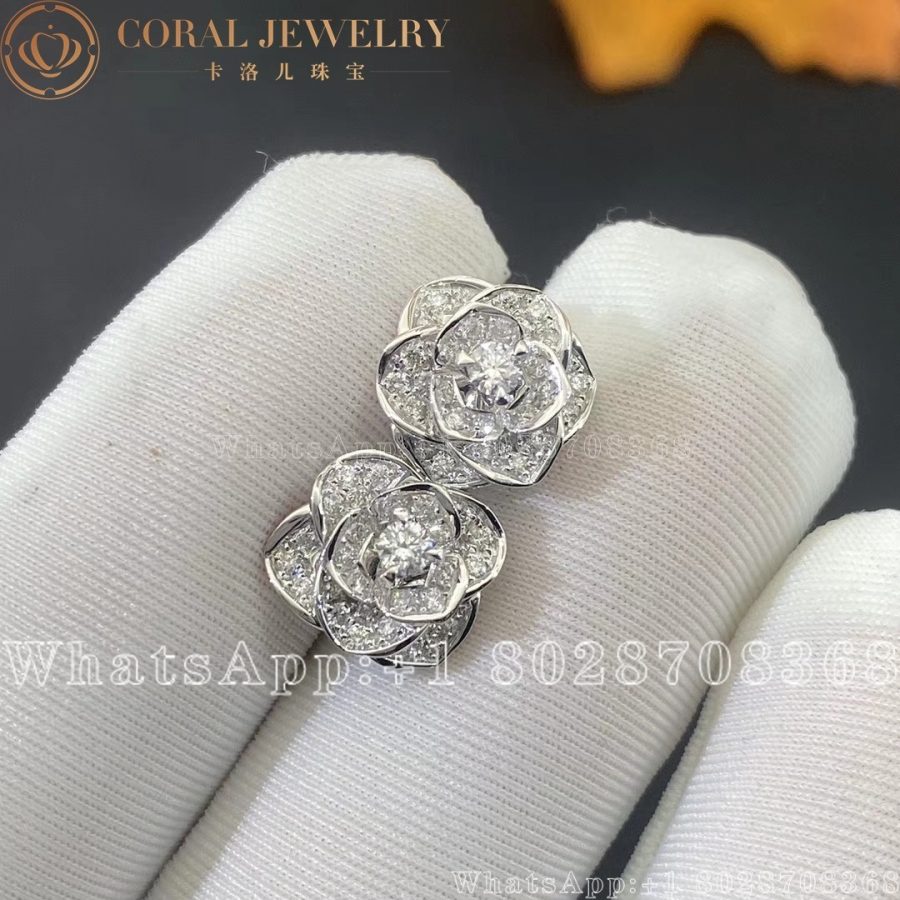 Piaget Rose Earrings White Gold Diamond Earrings G38u0048 Coral (4)