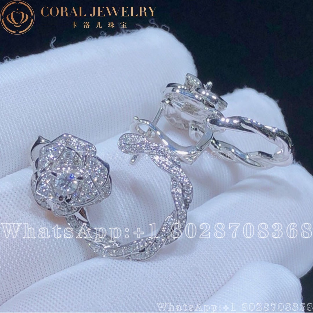 Piaget Rose Earrings White Gold Diamond Earrings G38u0062 Coral (15)