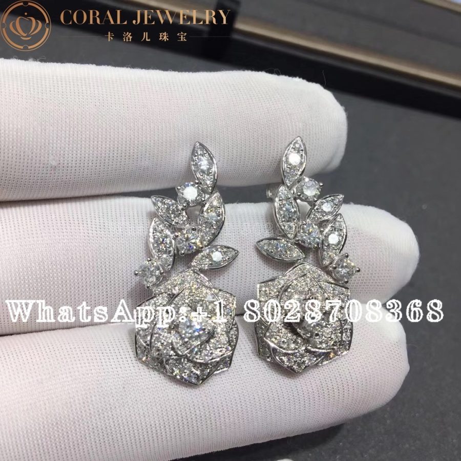 Piaget Rose Earrings White Gold Diamond Earrings G38u0076 Coral (1)