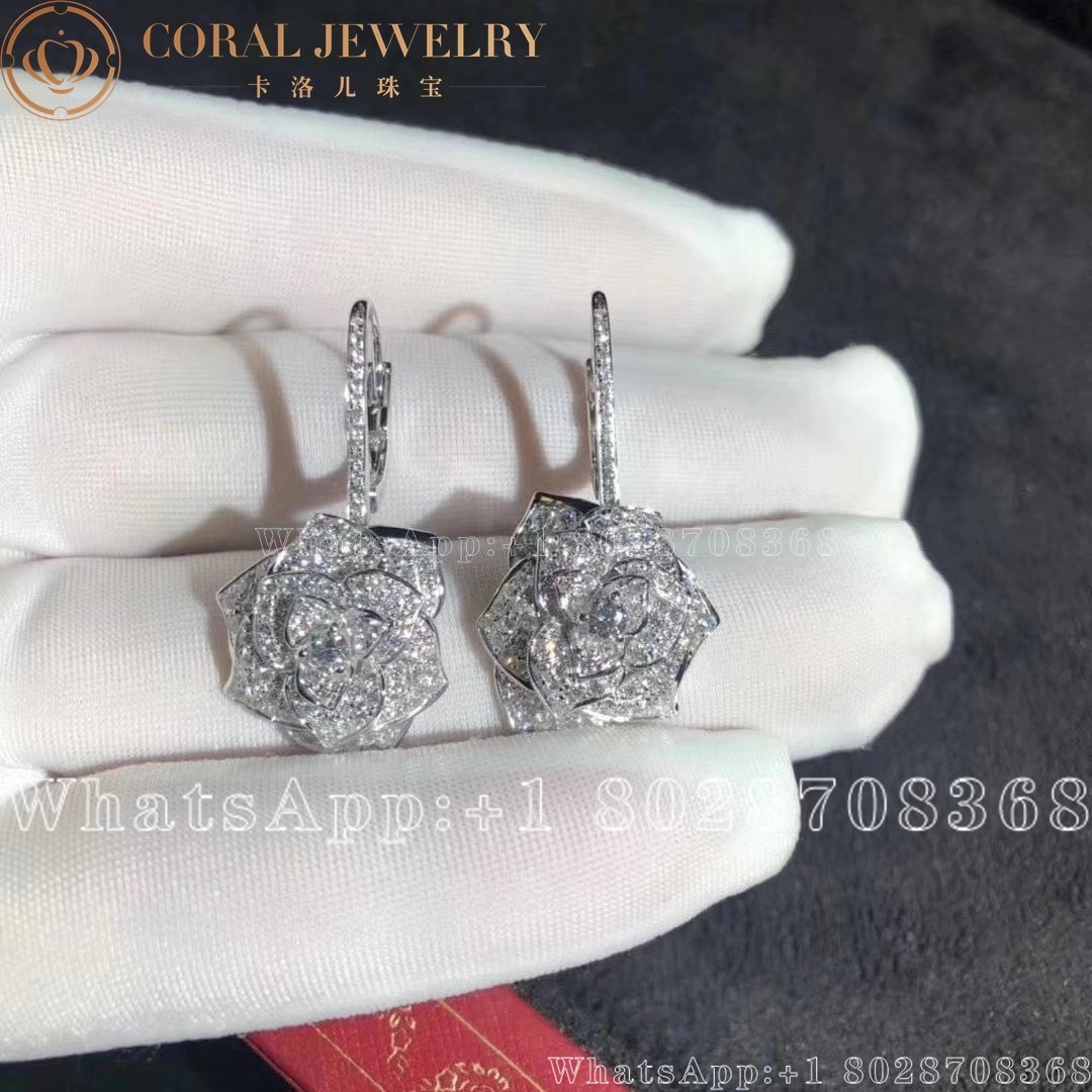 Piaget Rose Earrings White Gold Diamond Earrings G38u4800 Coral (2)