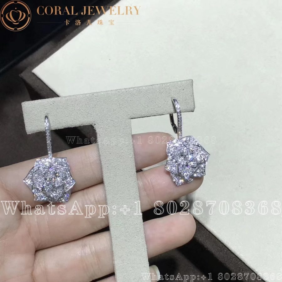 Piaget Rose Earrings White Gold Diamond Earrings G38u4800 Coral (7)