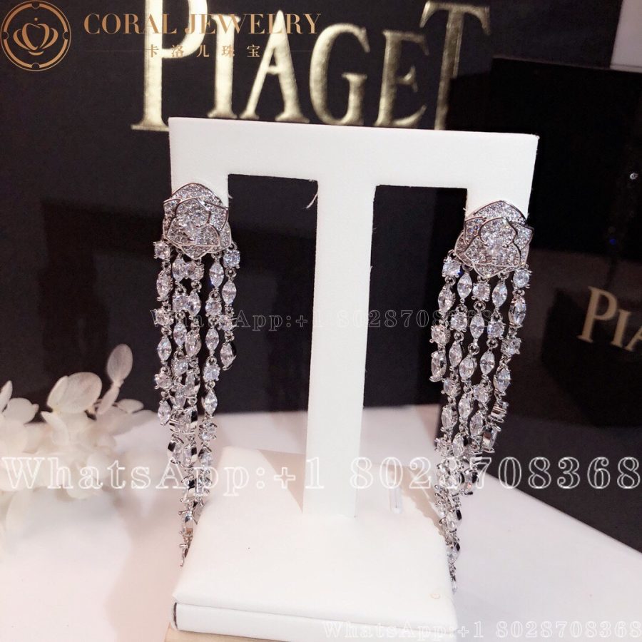 Piaget Rose Earrings White Gold Diamond Earrings G38u5049 Coral (5)