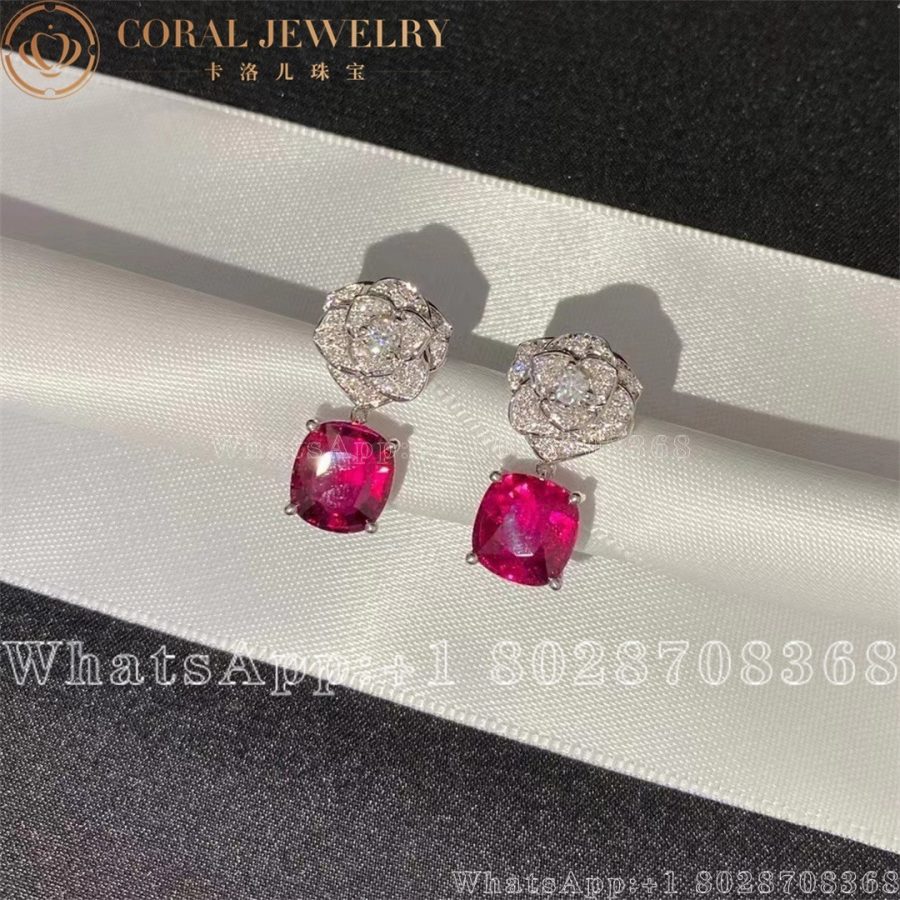 Piaget Rose Earrings White Gold Diamond Pink Tourmaline Earrings G38u0052 Coral (3)