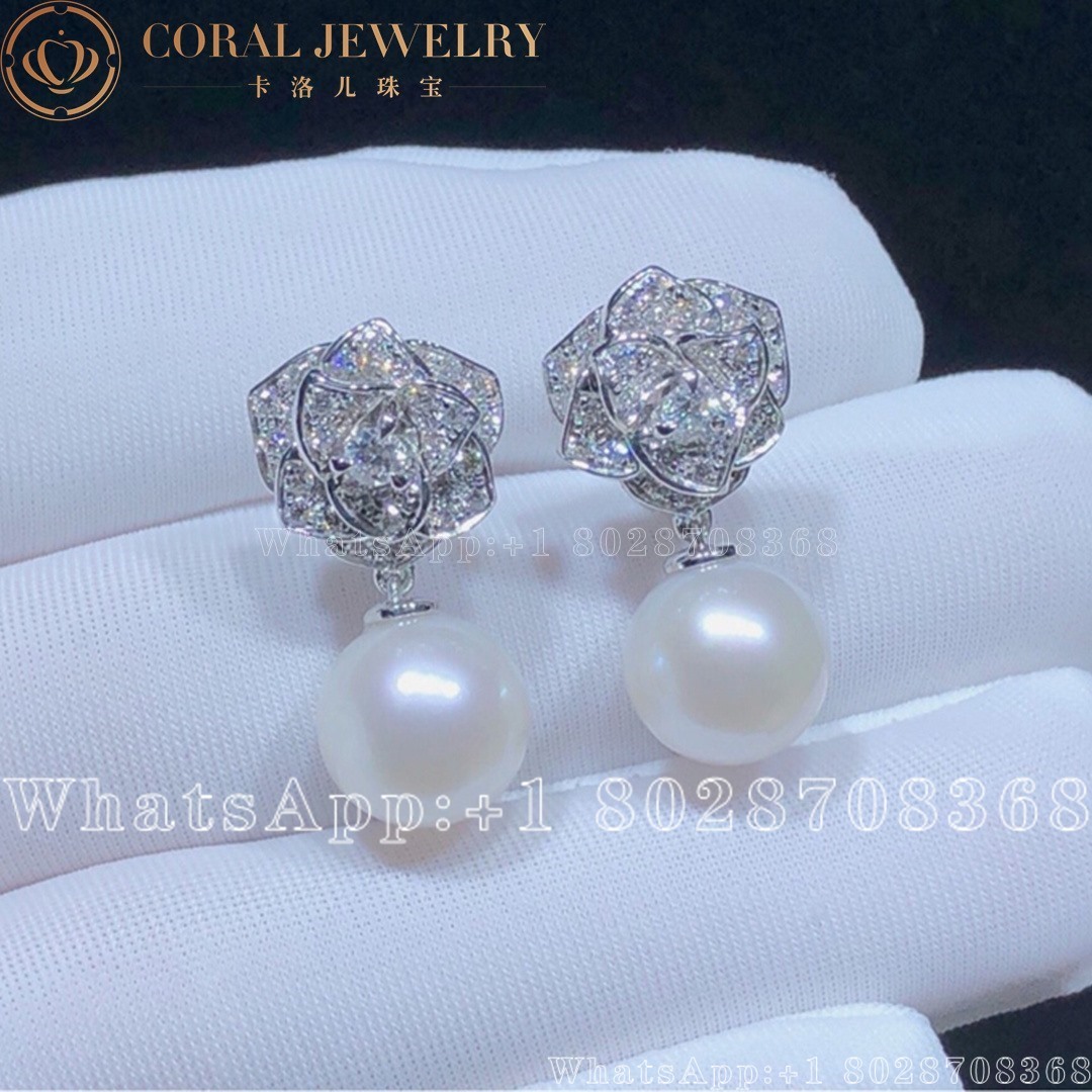 Piaget Rose Earrings White Gold Pearl Diamond Earrings G38u0067 Coral (1)