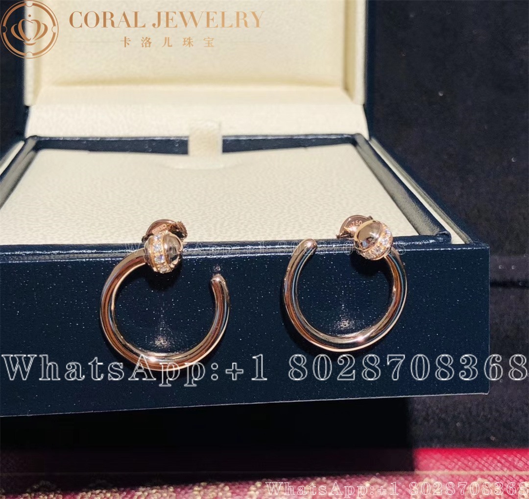 Piaget Rose Gold Diamond Open Hoop Earrings G38pv700 Coral (2)